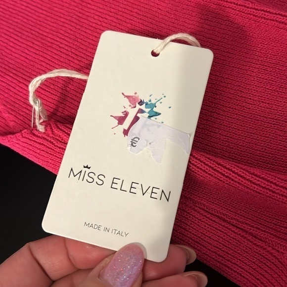 Miss Eleven midriff cut out sweater dress, midi bodycon, stretchy, Large,NWT - Picture 8 of 9